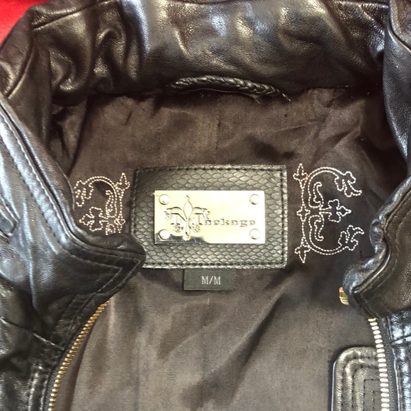 Women’s leather biker jacket. Size medium. - Picture 2 of 4